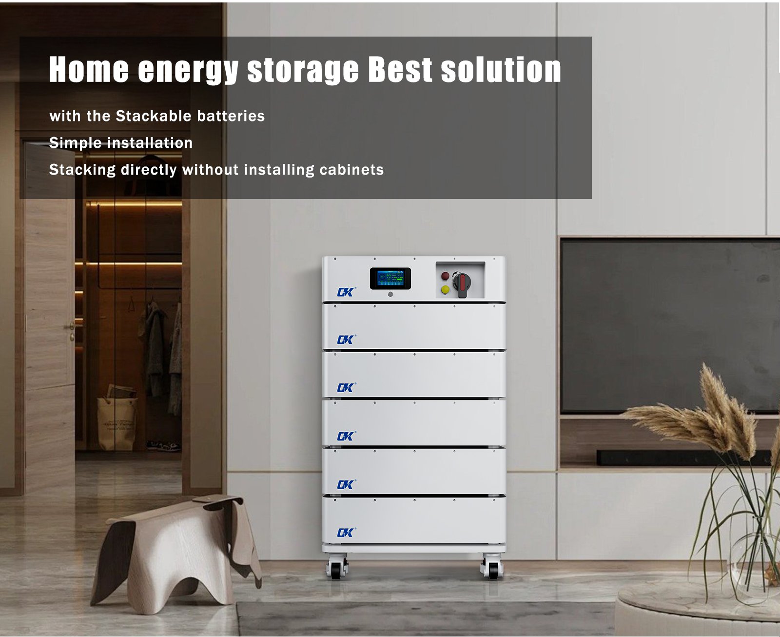 High Voltage Solar Energy Storage System 102.4V 100Ah Stackable All In ...