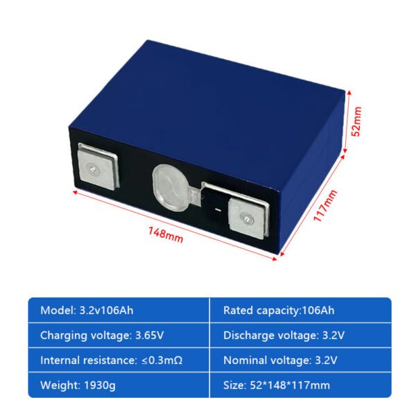 3.2V 106ah Svolt Lithium Iron Phosphate Battery for for Powered Solar Energy Storage System - Image 2